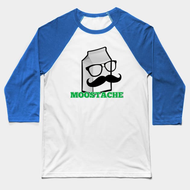 MOOSTACHE Hipster Baseball T-Shirt by TankByDesign